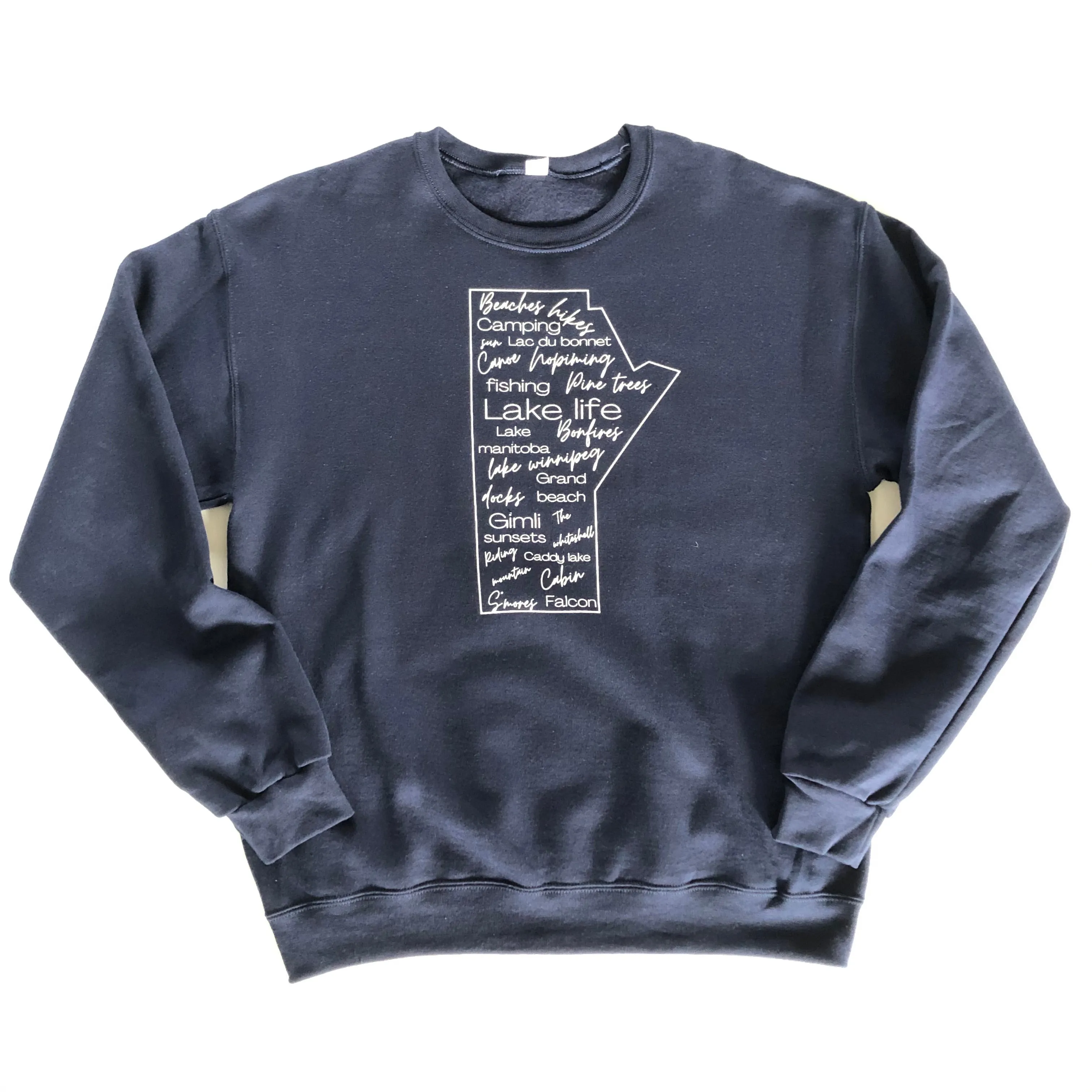 LAKE LIFE WORDS MANITOBA CREWNECK sold by Oh Canada WPG product image thumbnail 4
