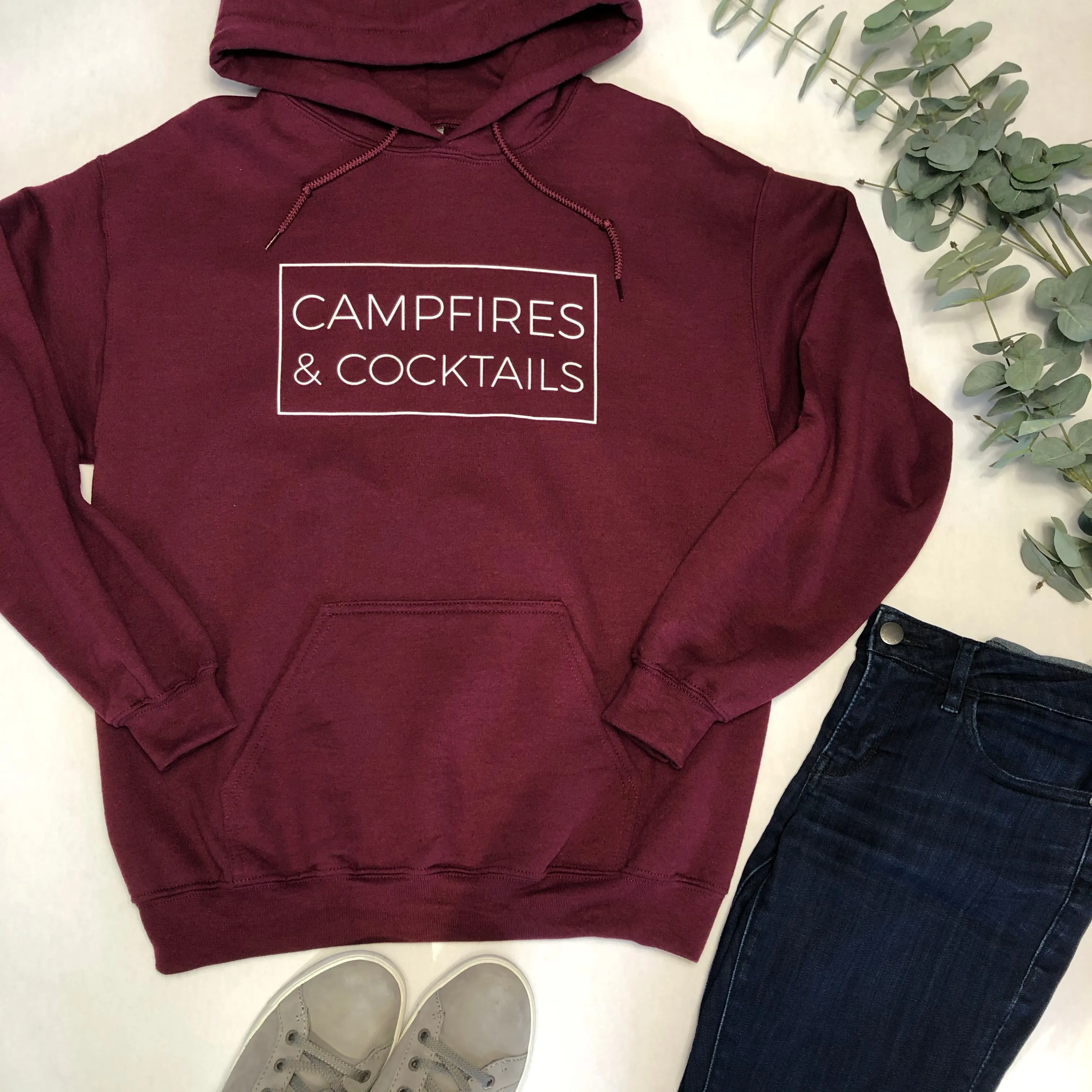 CAMPFIRES & COCKTAILS HOODIE sold by Oh Canada WPG