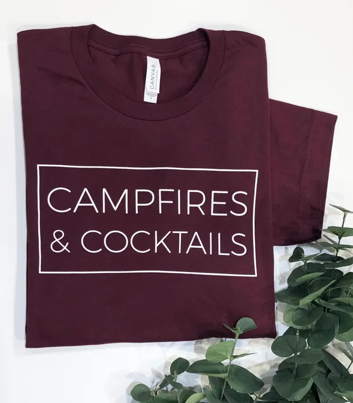 CAMPFIRES & COCKTAILS T-SHIRT sold by Oh Canada WPG
