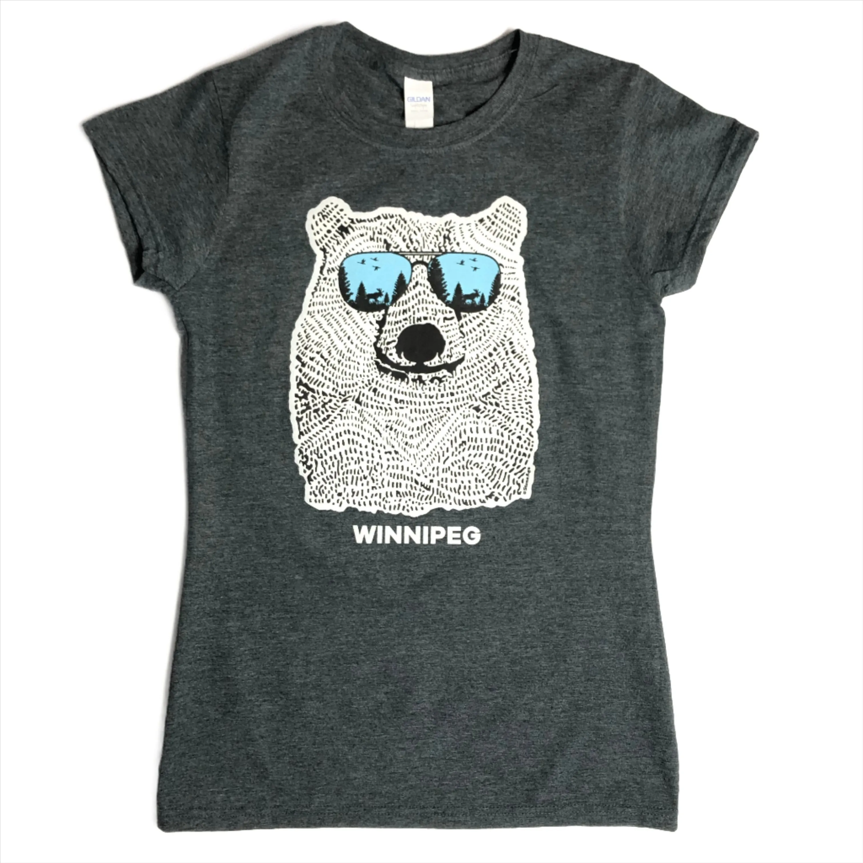 BEAR WEARING SHADES WOMENS T-SHIRT sold by Oh Canada WPG
