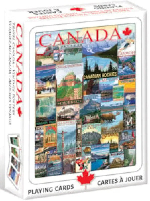 CANADA VINTAGE POSTERS PLAYING CARDS sold by Oh Canada WPG