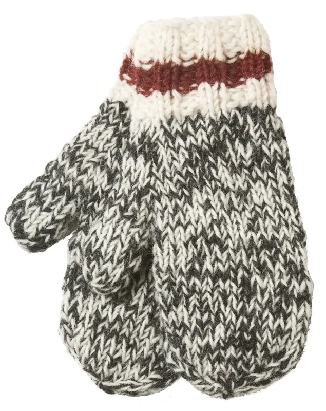 WOOL CABIN KNIT MITTS sold by Oh Canada WPG