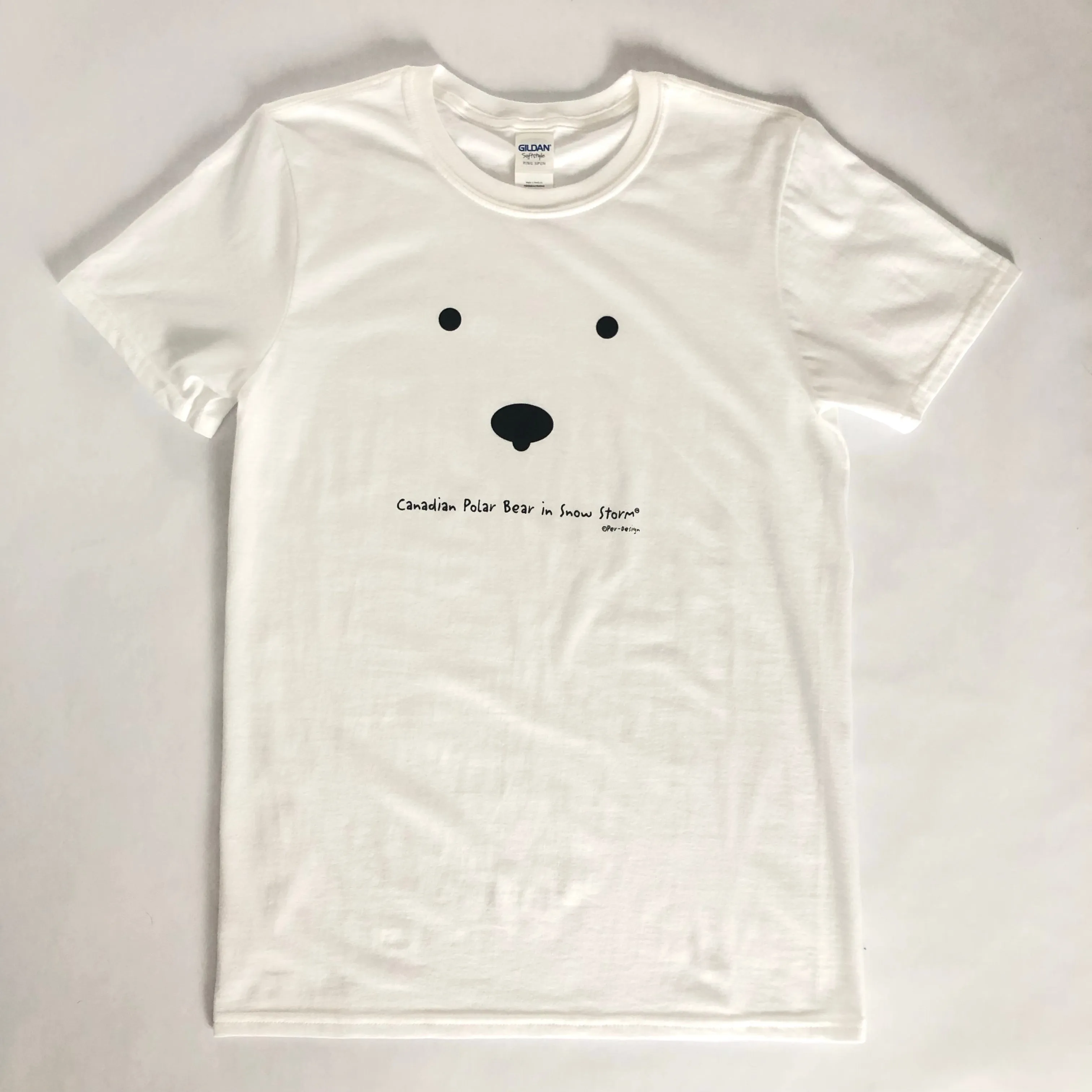 CANADIAN POLAR BEAR IN A SNOW STORM ADULT TEE sold by Oh Canada WPG product image thumbnail 2