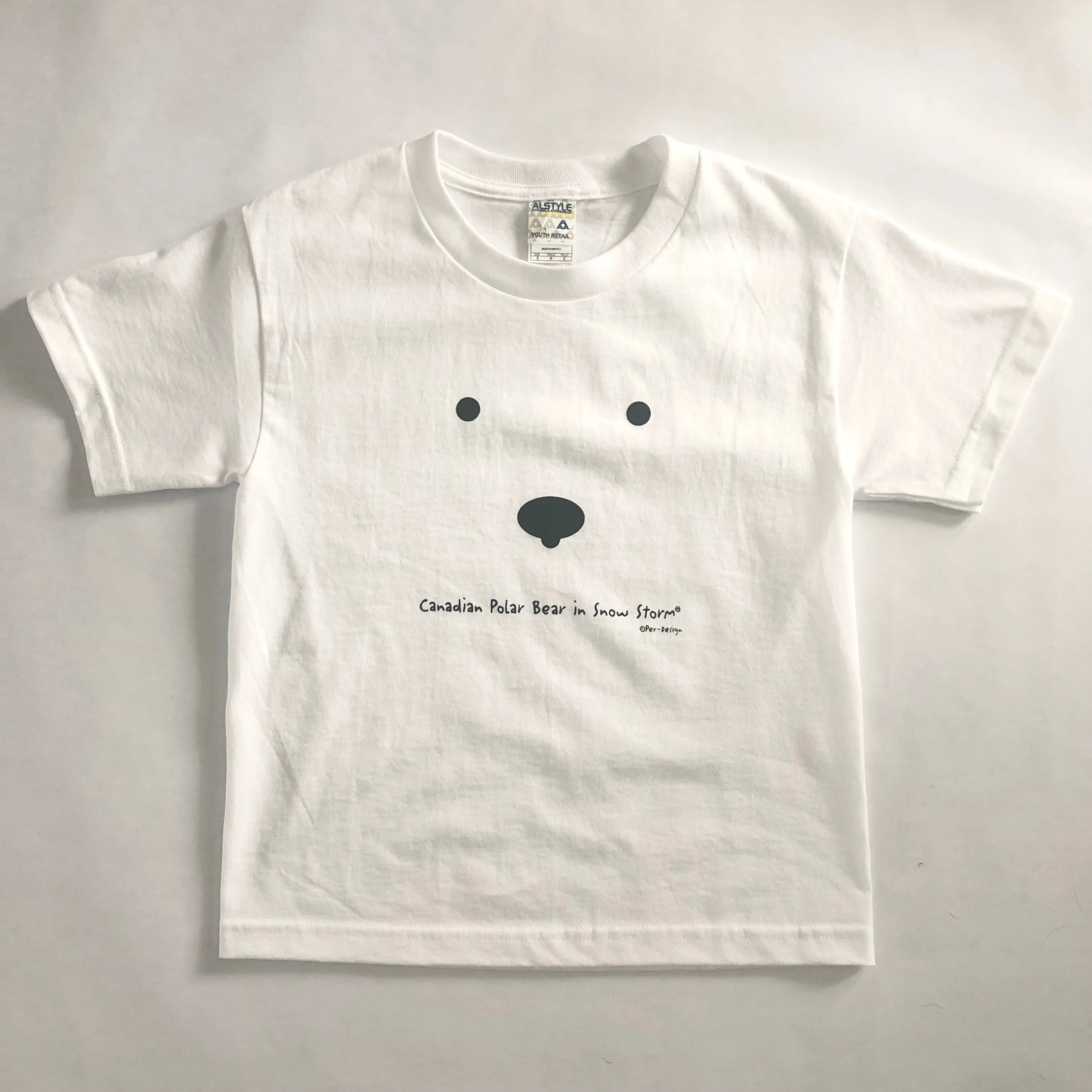 CANADIAN POLAR BEAR IN A SNOW STORM YOUTH TEE sold by Oh Canada WPG product image thumbnail 2