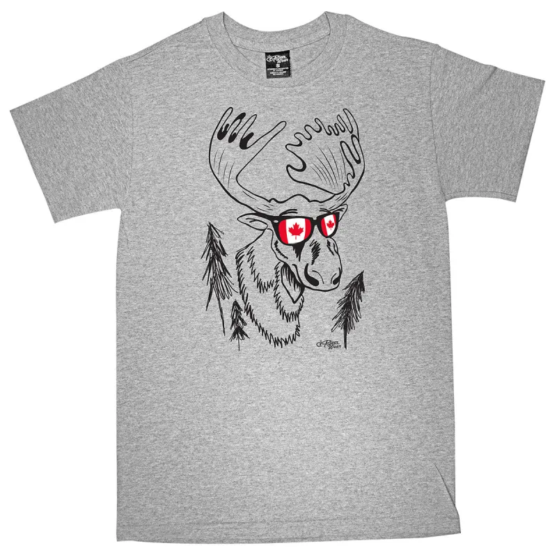MOOSE WEARING SHADES TEE sold by Oh Canada WPG