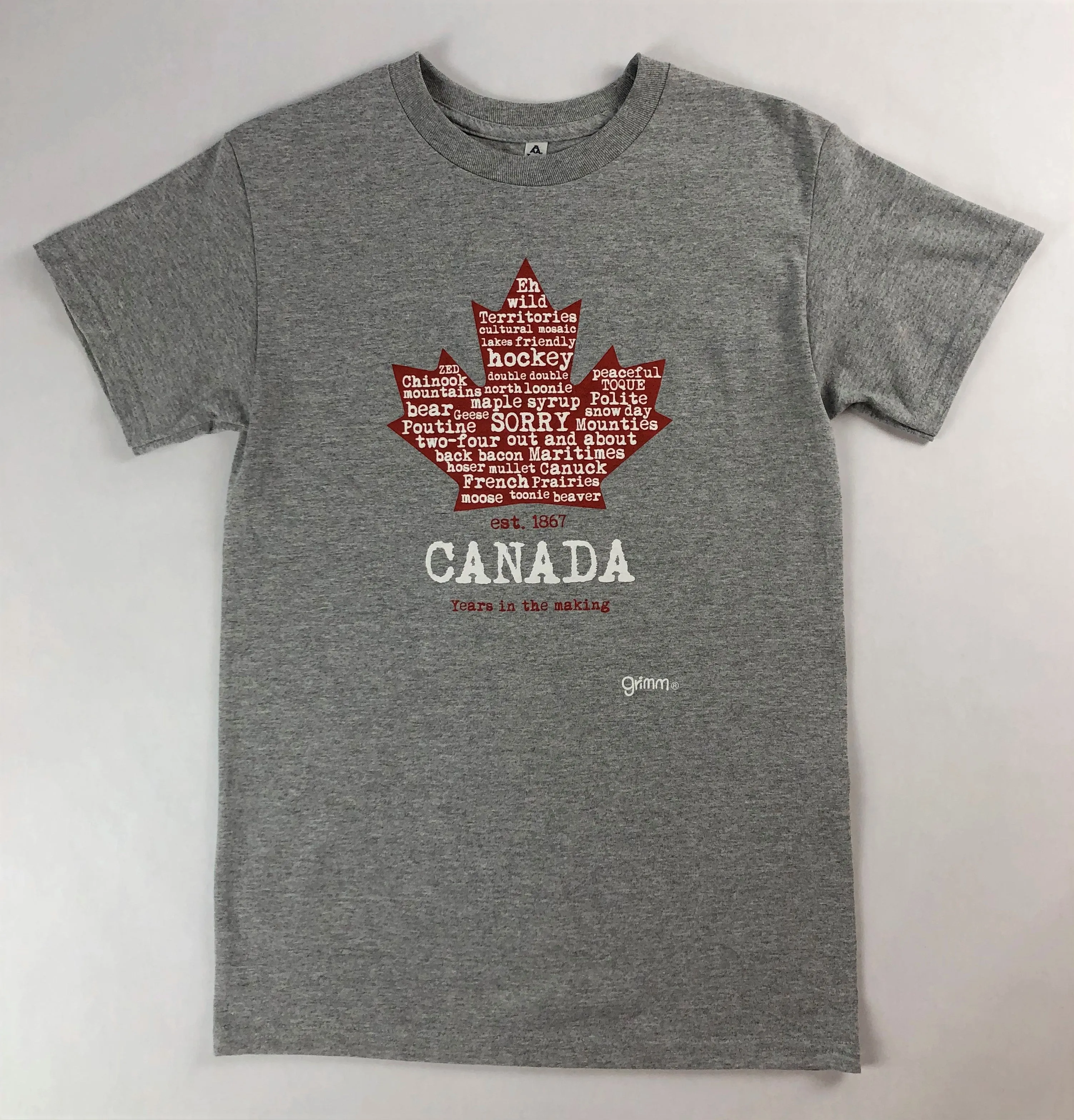 MAPLE LEAF WORD COLLAGE TEE sold by Oh Canada WPG product image thumbnail 3