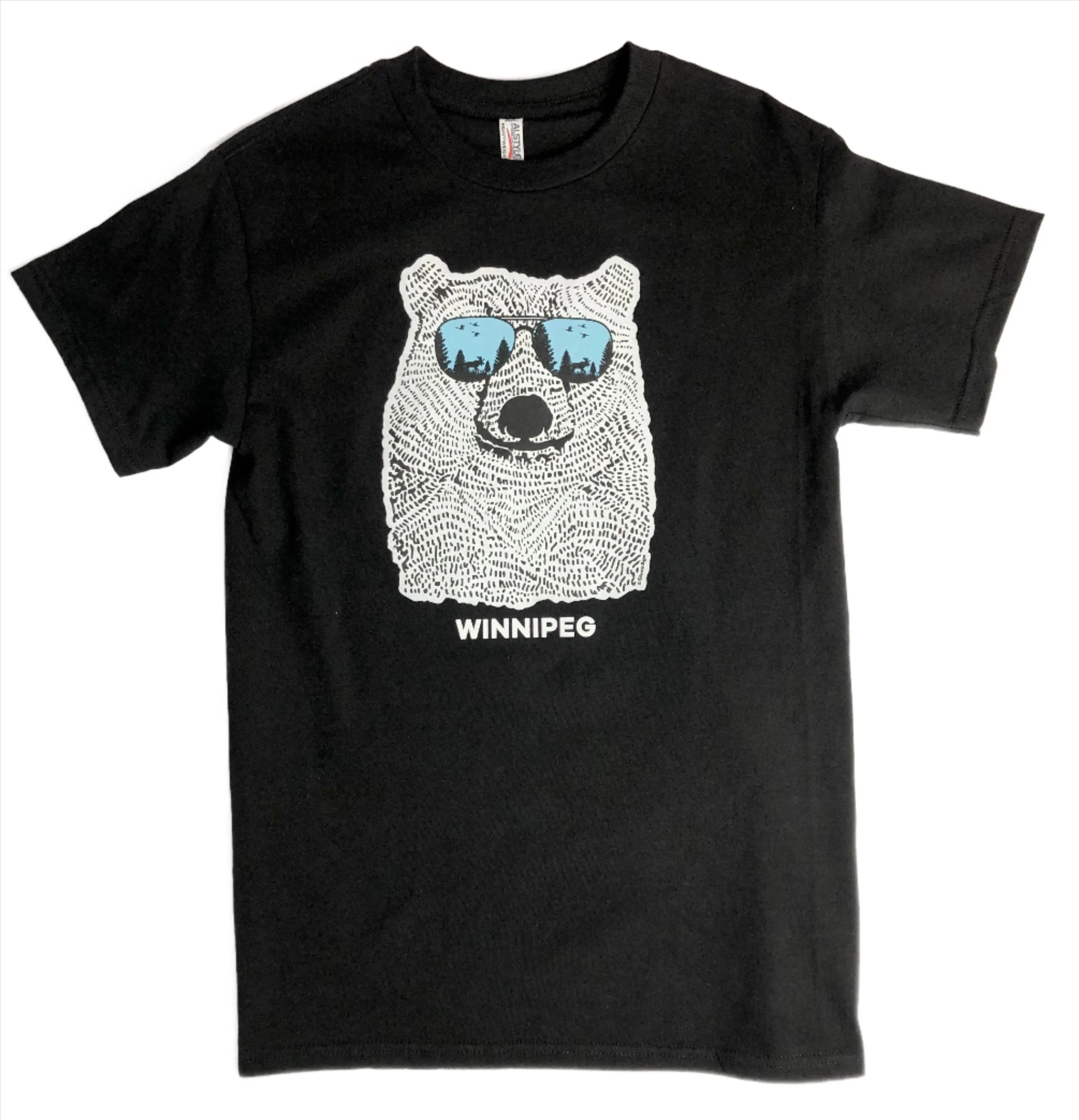 BEAR WEARING SHADES WINNIPEG TEE sold by Oh Canada WPG
