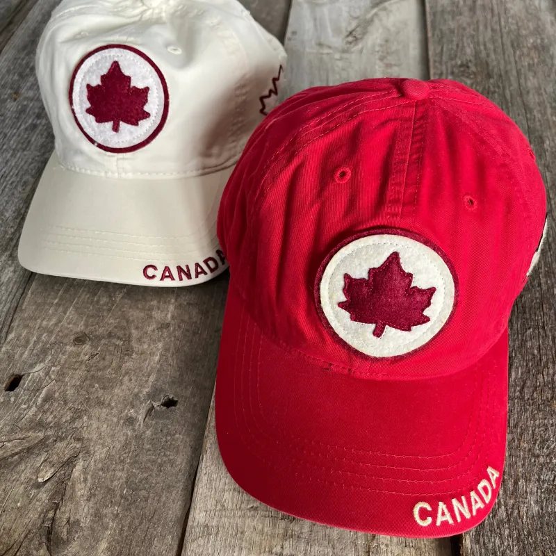 CIRCLE FELT MAPLE LEAF PATCH HAT sold by Oh Canada WPG
