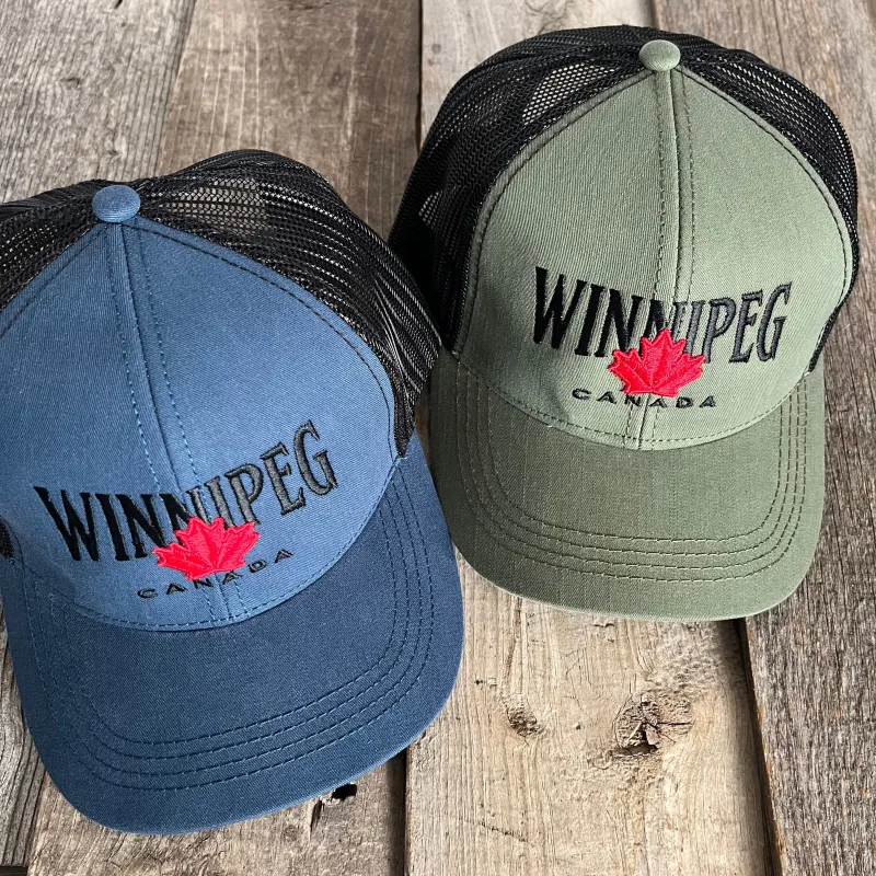 EMBROIDERED WINNIPEG TRUCKER HAT sold by Oh Canada WPG