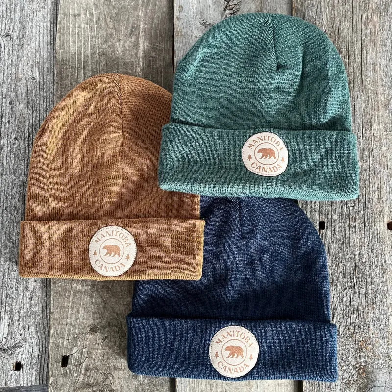 MANITOBA CANADA BEAR PATCH BEANIE sold by Oh Canada WPG