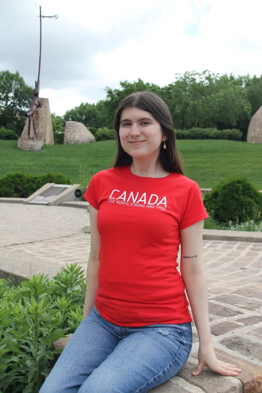 WOMEN'S TRUE NORTH STRONG AND FREE T-SHIRT sold by Oh Canada WPG