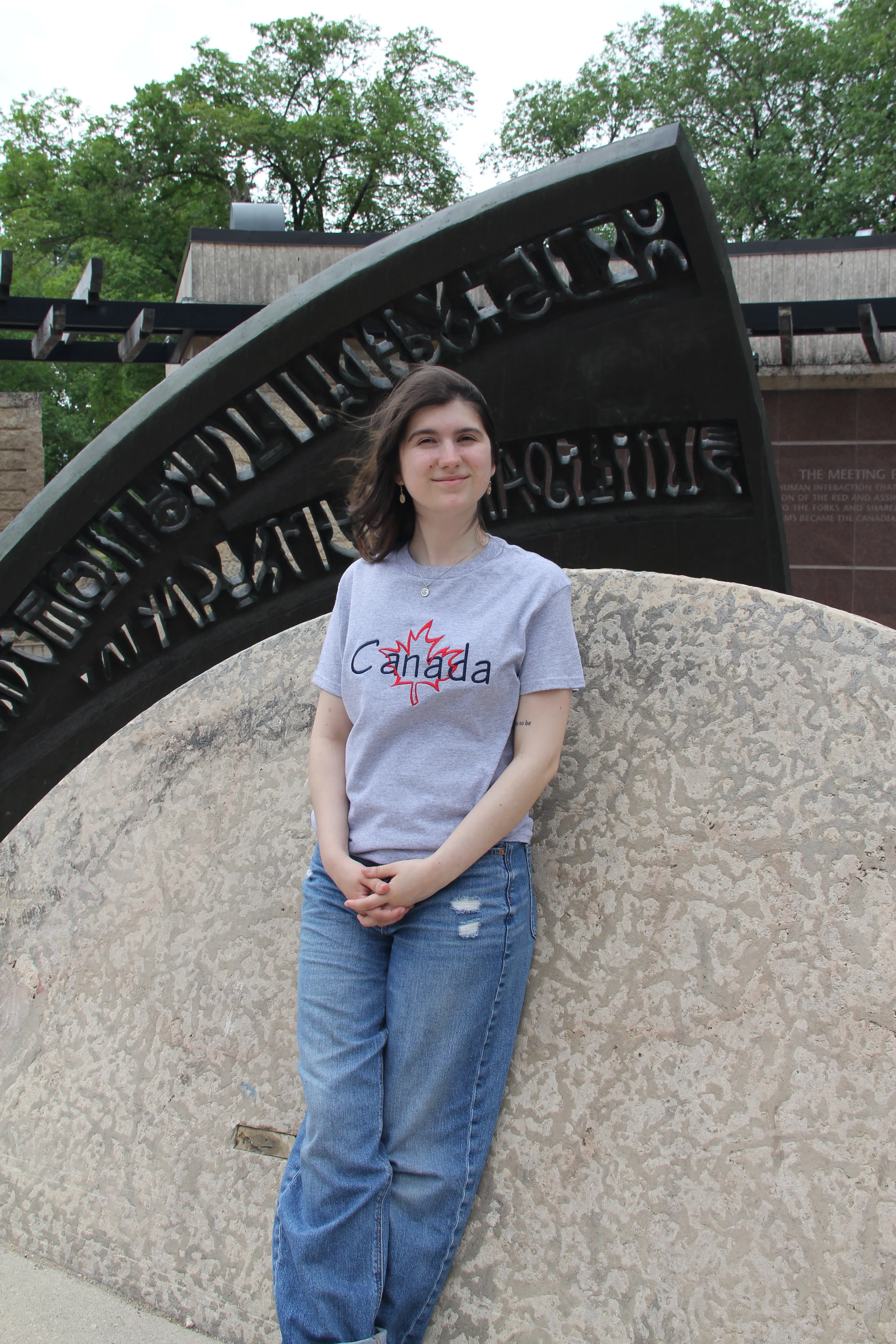 EMBROIDERED CANADA T-SHIRT sold by Oh Canada WPG