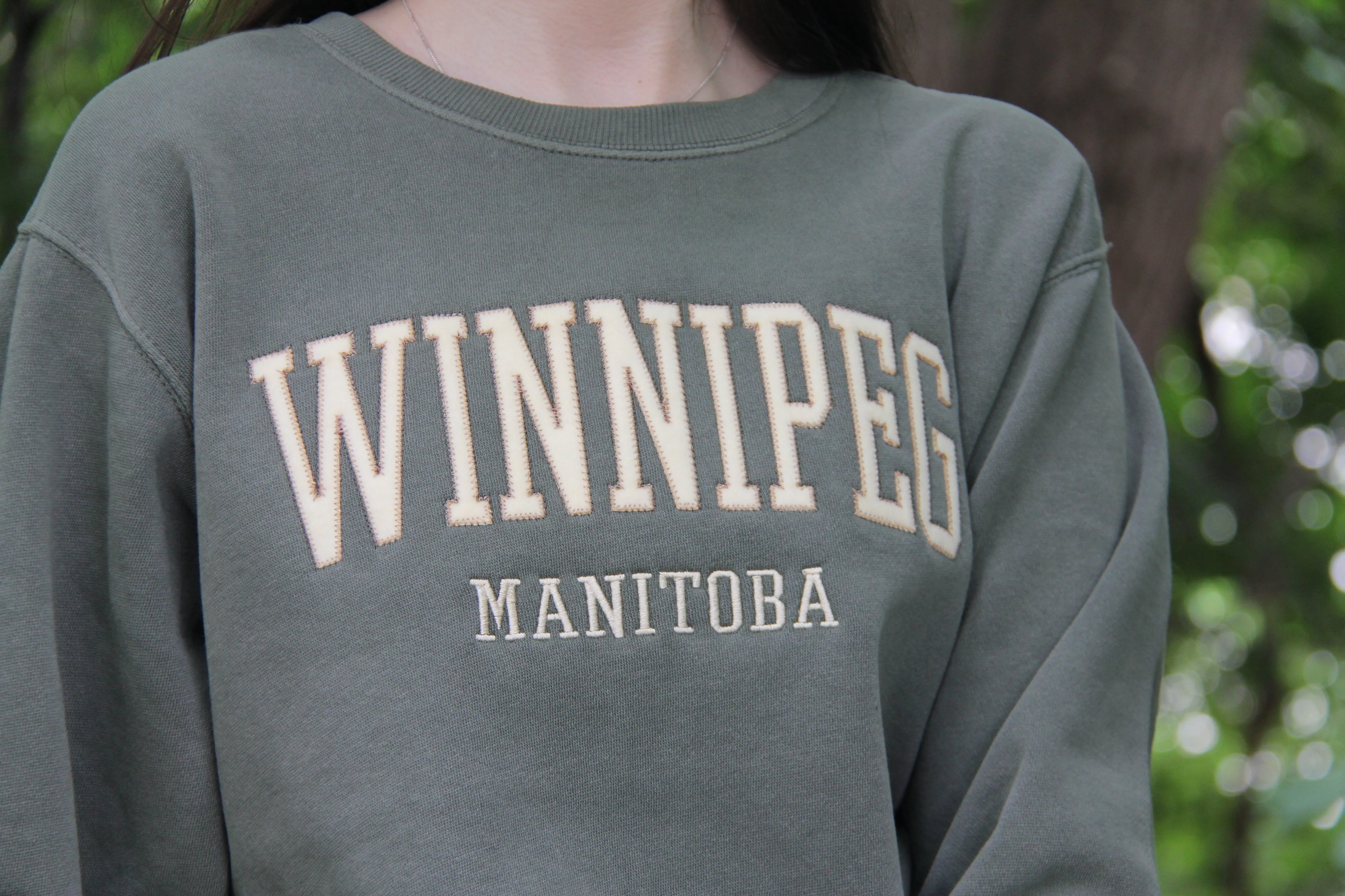 MANITOBA COLLEGIATE FELT CREWNECK sold by Oh Canada WPG product image thumbnail 3