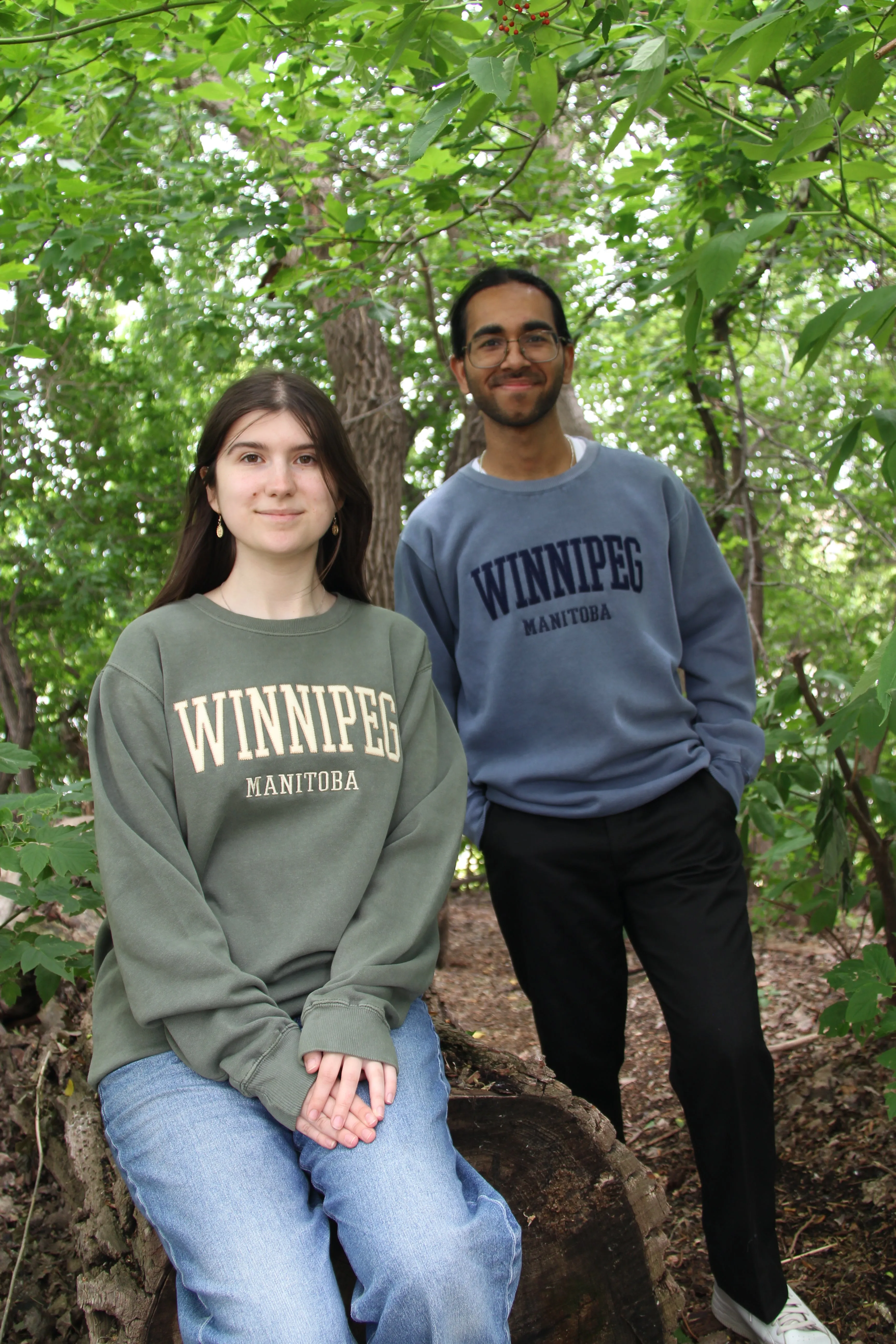 MANITOBA COLLEGIATE FELT CREWNECK sold by Oh Canada WPG