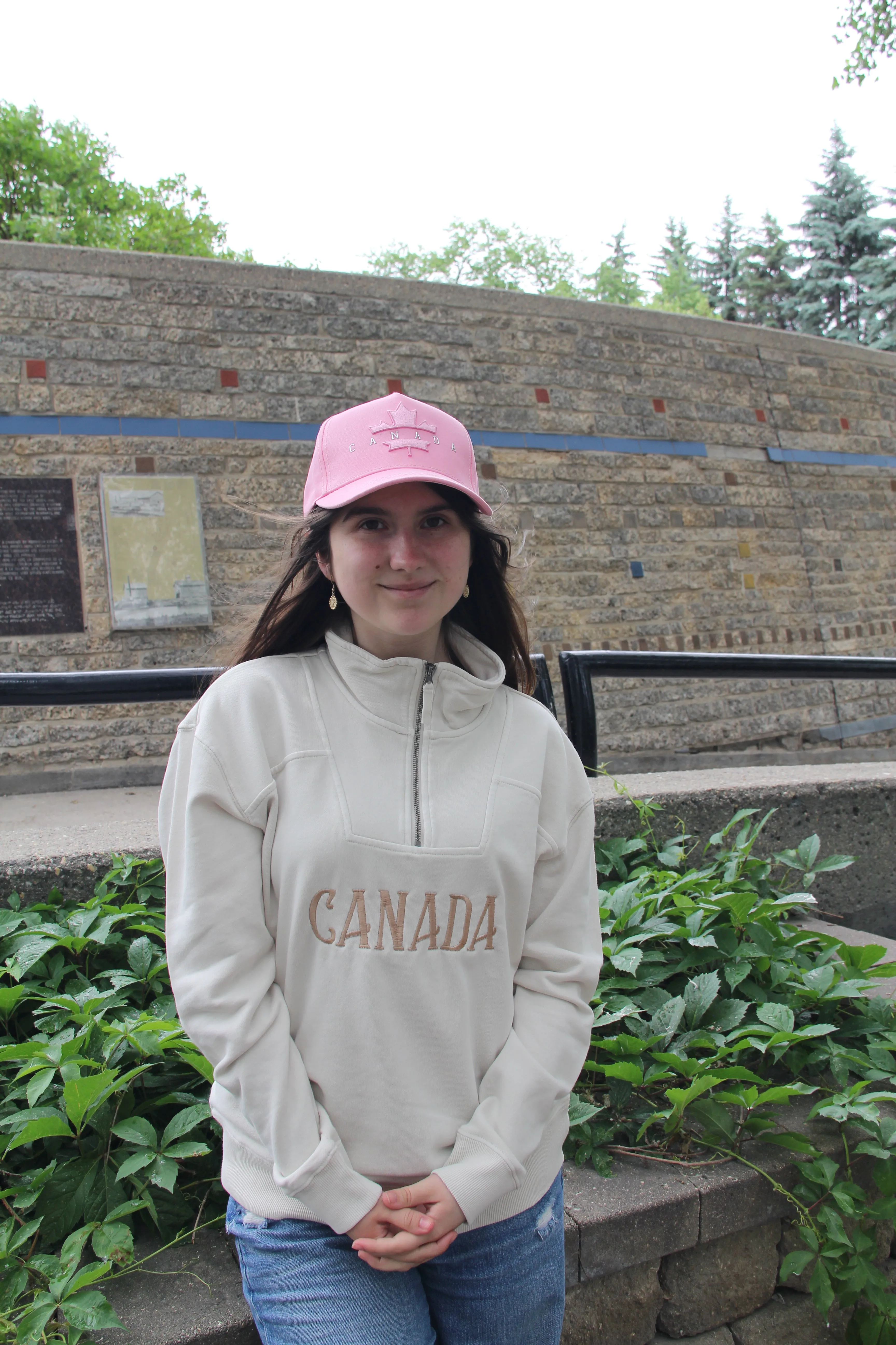 WOMENS 1/4 ZIP CANADA SWEATER sold by Oh Canada WPG