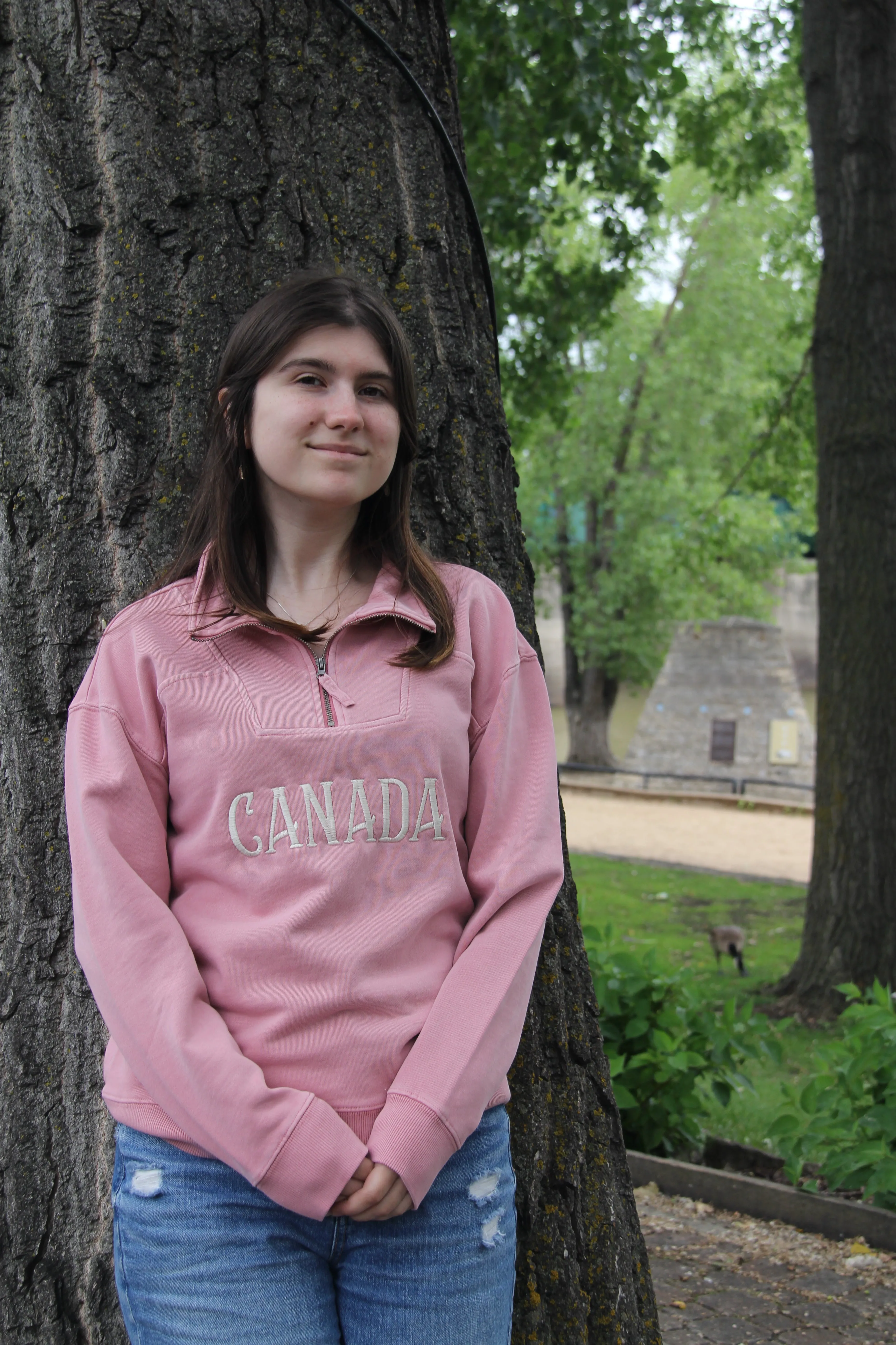WOMENS 1/4 ZIP CANADA SWEATER sold by Oh Canada WPG product image thumbnail 2