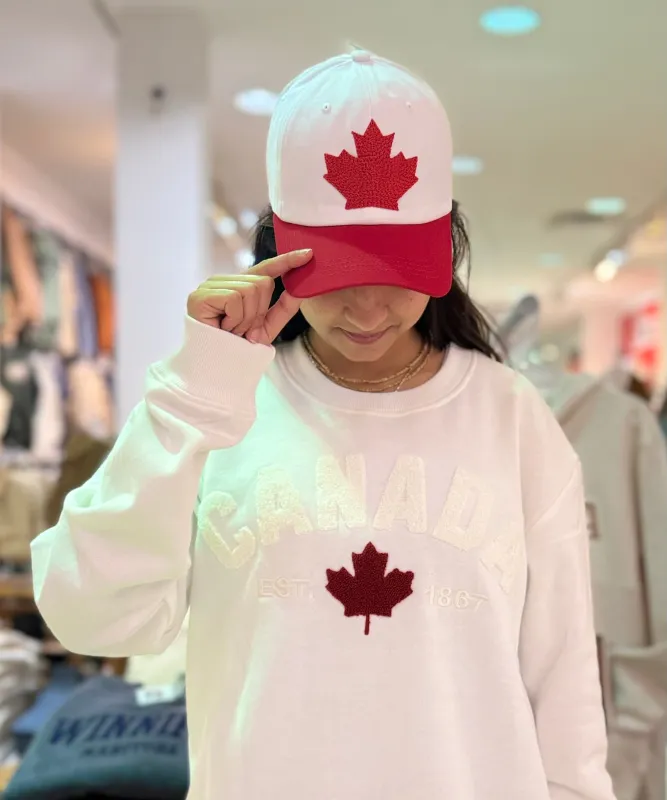 EMBROIDERED LEAF CAP made by Oh Canada WPG