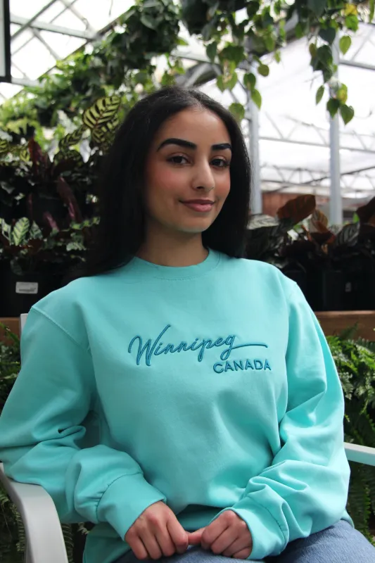 EMBROIDERED WINNIPEG CREWNECK made by Oh Canada WPG