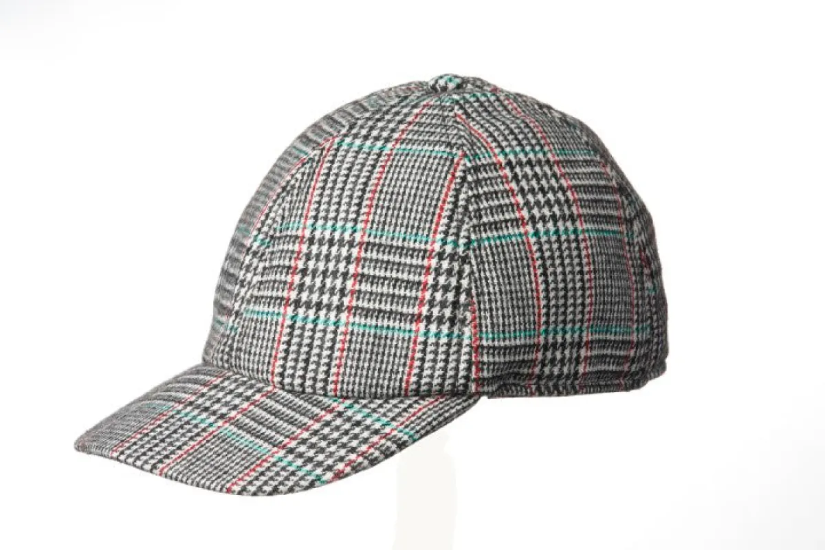 Wool Blend Six Panel Ballcap with Fold-down Earflap sold by Crown Cap