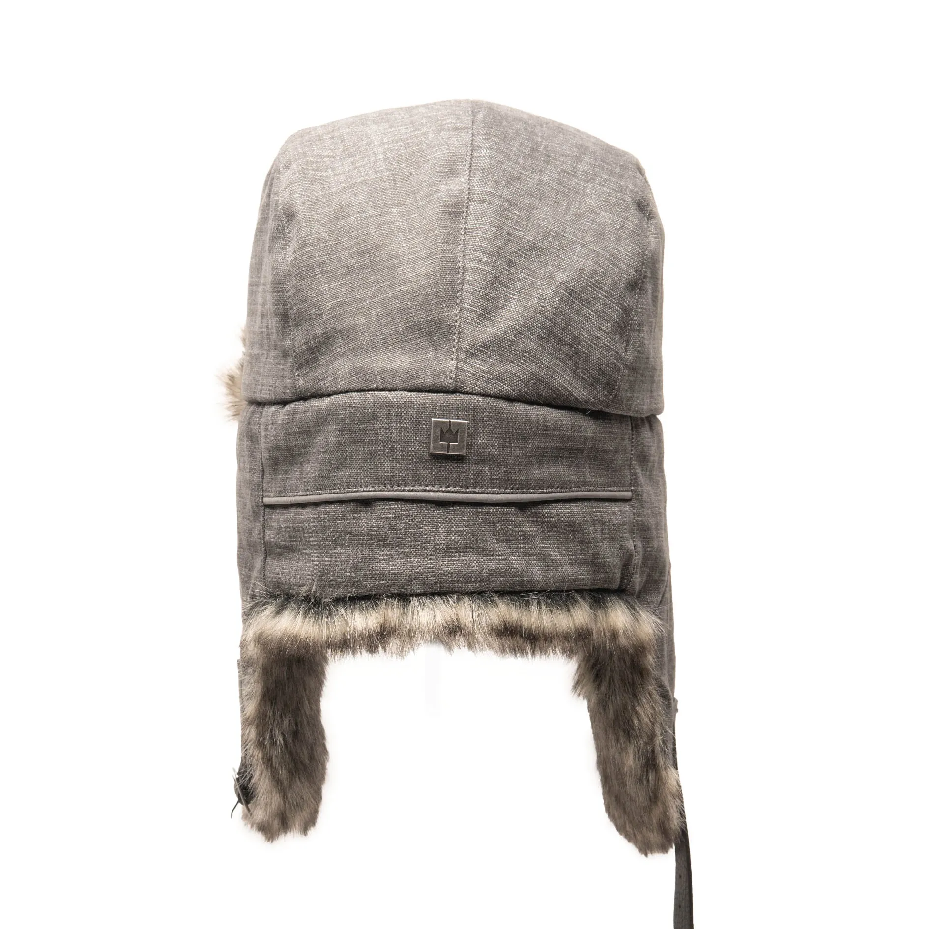 Faux Fur Aviator with Distressed Cotton Cover sold by Crown Cap product image thumbnail 3
