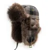 Raccoon Aviator with Checkered Wool Blend Cover sold by Crown Cap
