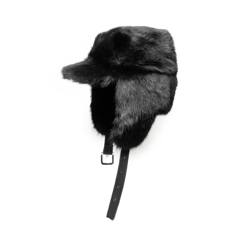 Dyed Muskrat with Fur Visor sold by Crown Cap