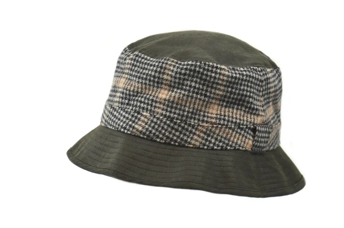 Waxed Cotton Plaid Bucket Hat sold by Crown Cap