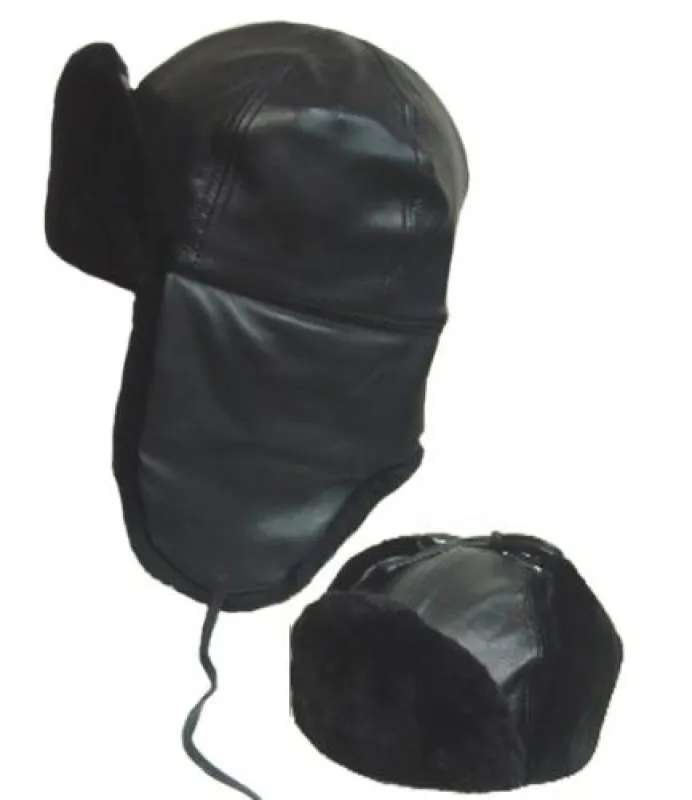 Black Dyed Sheared Beaver Aviator sold by Crown Cap