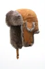 Split Suede Aviator with Rabbit Trim sold by Crown Cap
