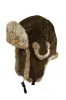Split Suede Aviator with Rabbit Trim sold by Crown Cap