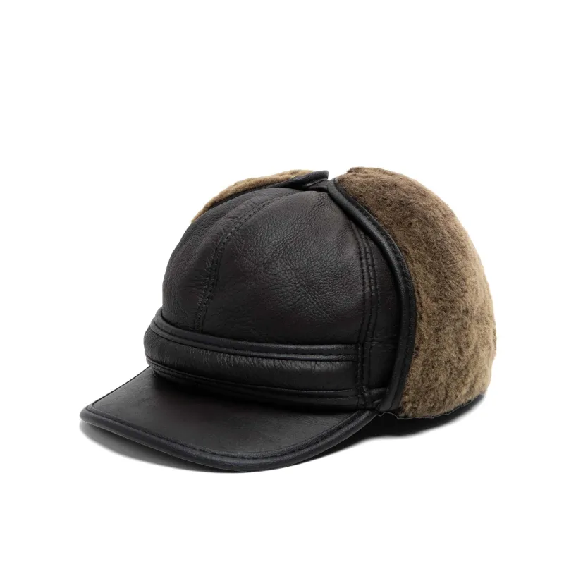 Renfew Double-Faced Shearling Hat with Visor sold by Crown Cap