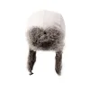 Garment Leather Cowhide Aviator with Rabbit Trim sold by Crown Cap