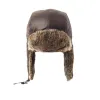 Garment Leather Cowhide Aviator with Rabbit Trim sold by Crown Cap