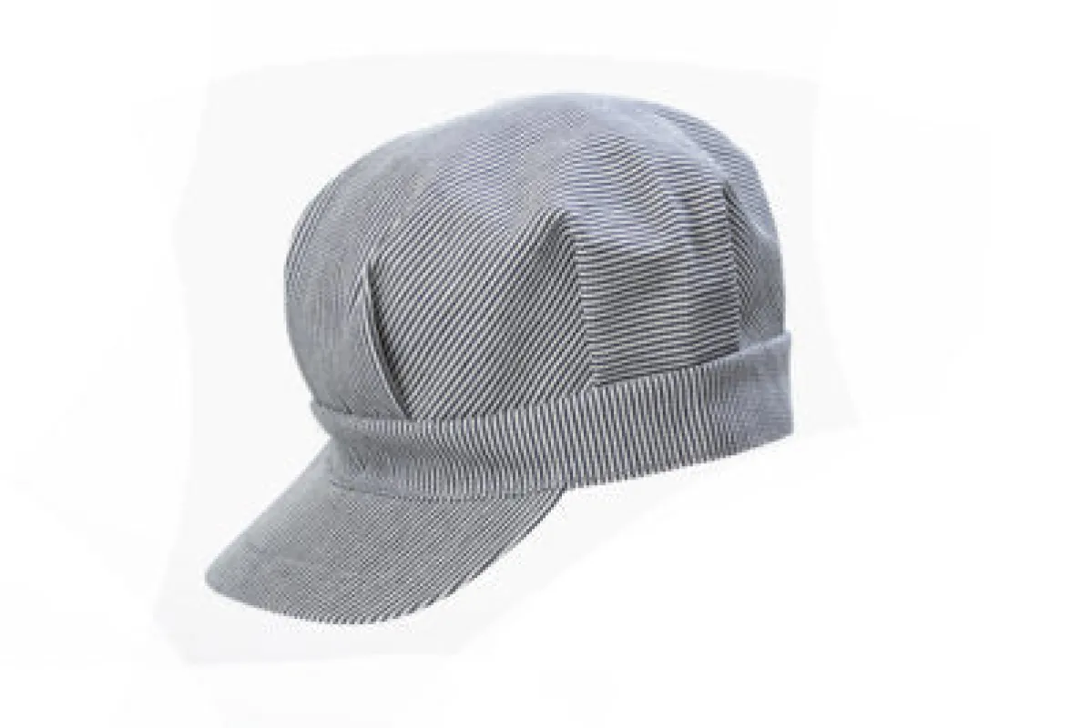 Cotton Striped Engineer's Cap sold by Crown Cap