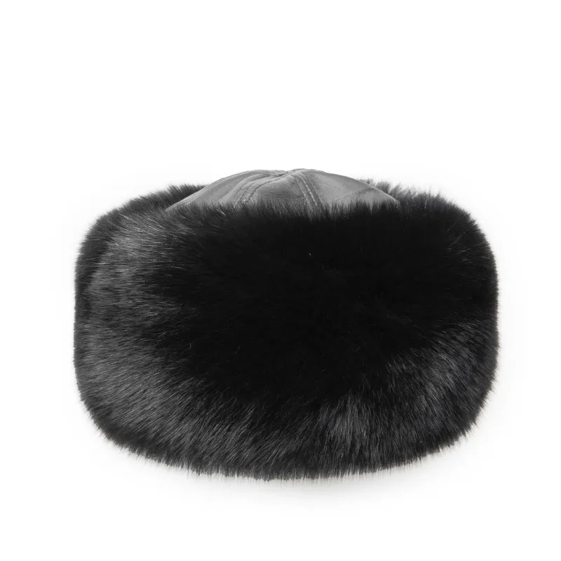 Black Fox Fur Cloche with Lamb Crown sold by Crown Cap