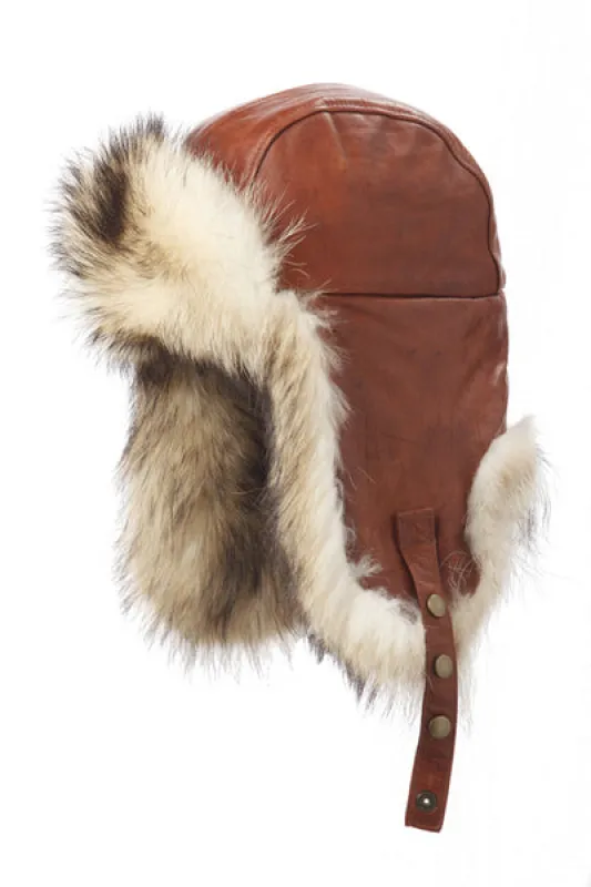 Arctic Raccoon with Cognac Lambskin sold by Crown Cap
