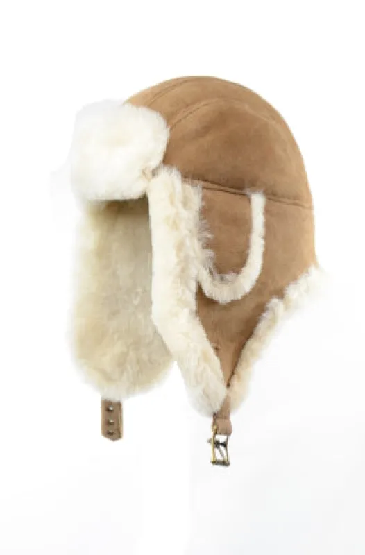 Jones Double Faced Shearling Aviator sold by Crown Cap