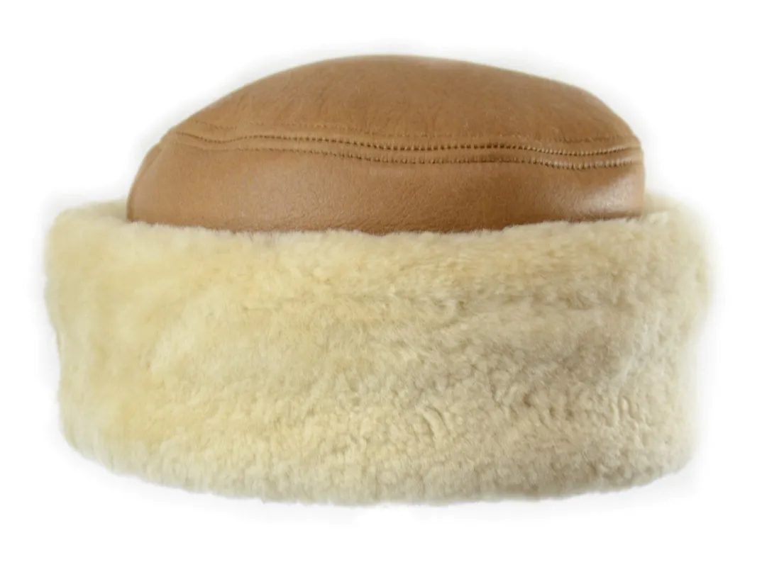 Shearling Cuffed Flat Top sold by Crown Cap