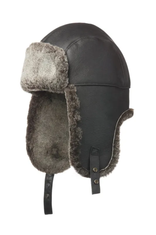 Double-Face Frosted Shearling Aviator sold by Crown Cap