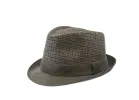 Waxed Cotton Twill and Tweed Plaid Fedora sold by Crown Cap