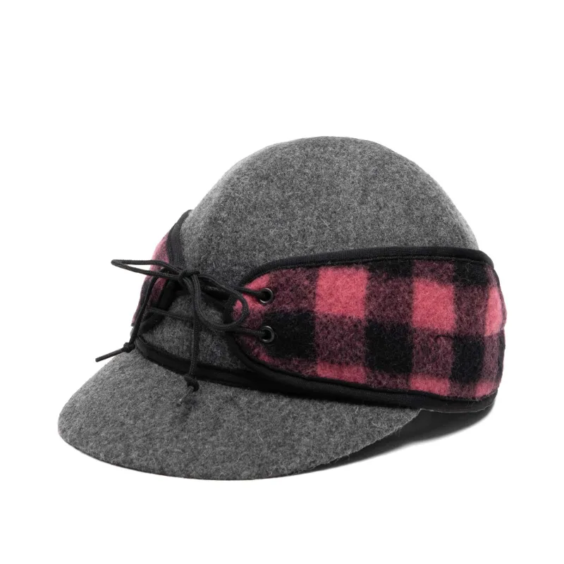 Solid Color Wool Blend with Buffalo Check Railroad Hat sold by Crown Cap
