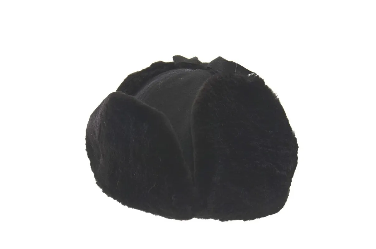 Sheared Black Muskrat Aviator sold by Crown Cap