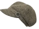 Wool Blend Boucle Biker Cap sold by Crown Cap