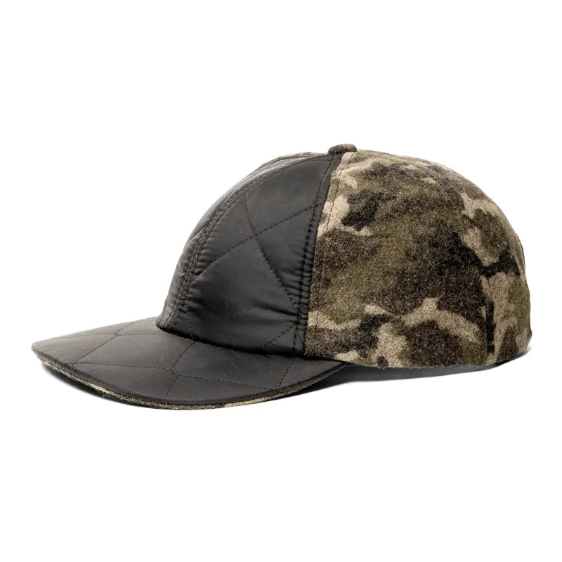 Quilted and Camo Melton Ball Cap sold by Crown Cap