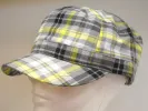 Cotton Plaid Flat Cap sold by Crown Cap