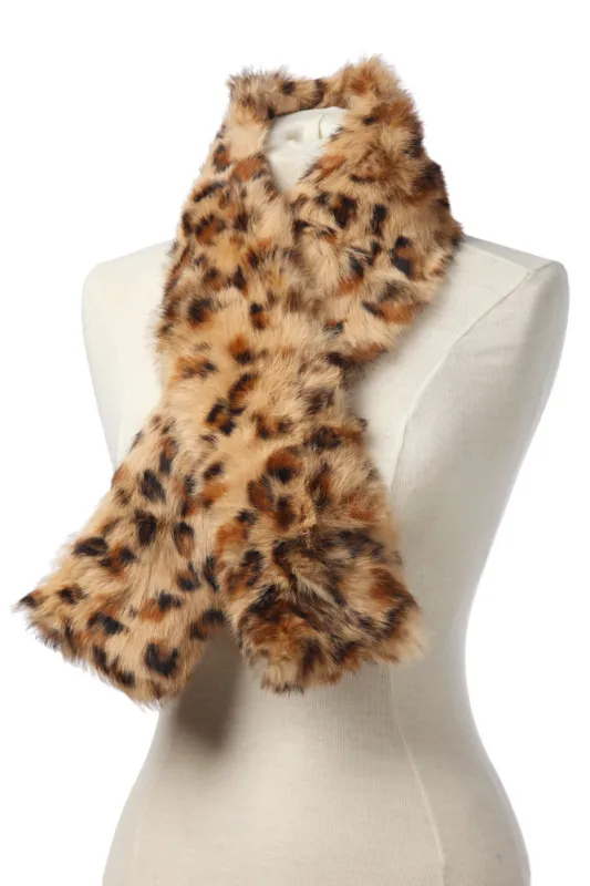 Rabbit Scarf with Leopard Print sold by Crown Cap