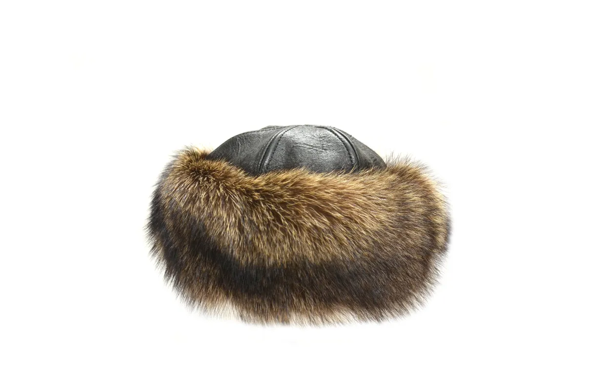 Natural Raccoon Fur Cloche sold by Crown Cap