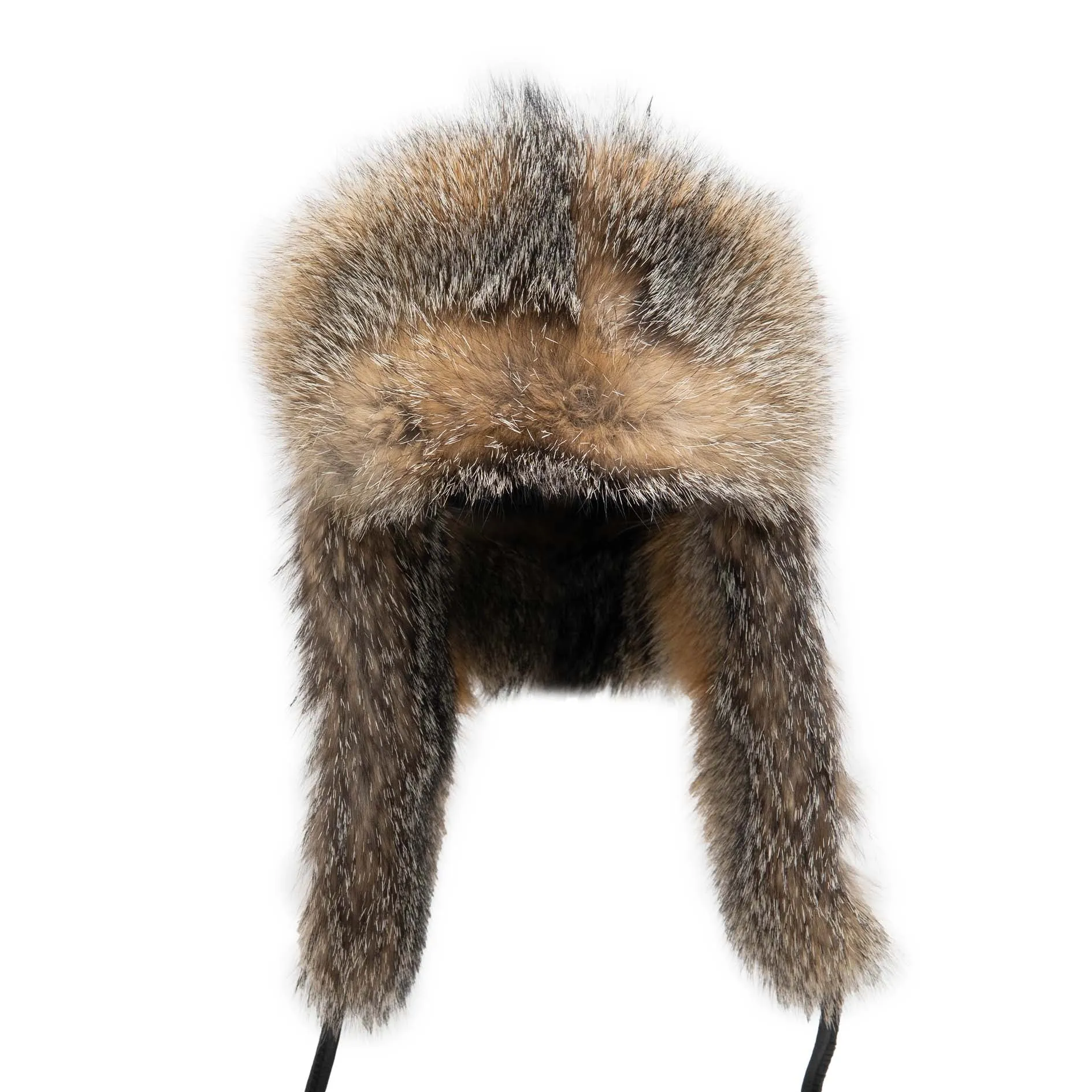 Web Exclusive-Vintage Leather Aviator with Grey Fox Trim sold by Crown Cap product image thumbnail 2