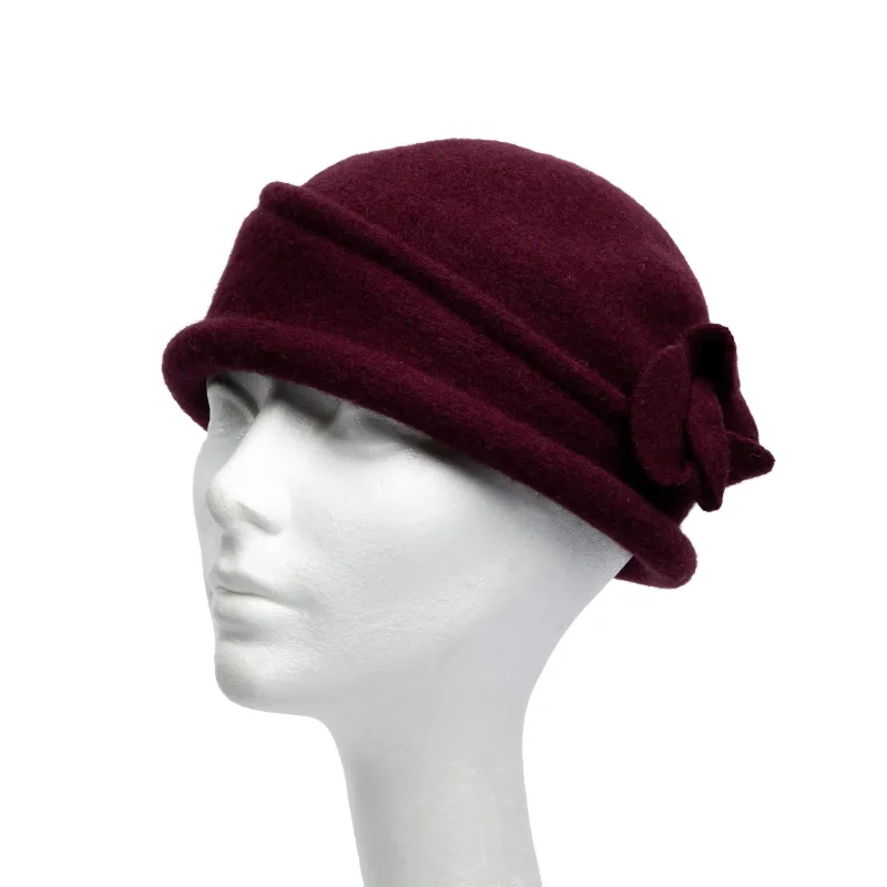 'The Rose' Soft Knit Wool Cloche made by Crown Cap