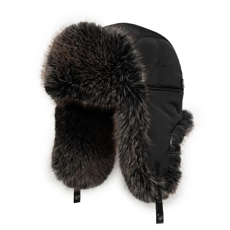 Faux Fur Aviator with Faux Leather Closure sold by Crown Cap